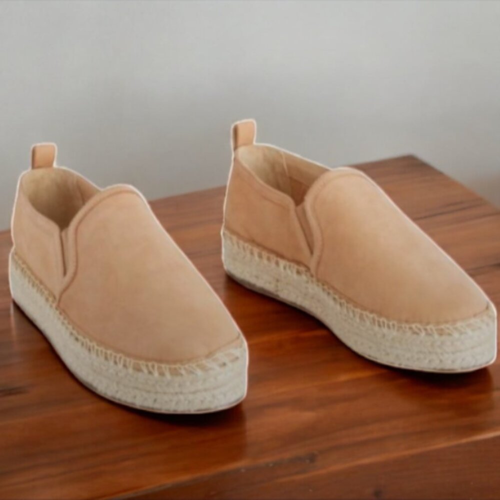 Schutz Fadia Beige Espadrille Platform Sneaker NEW SZ 9.5